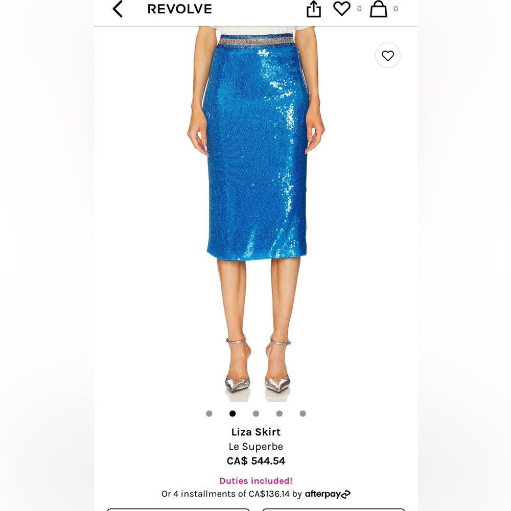 Le Superve Liza sequins skirt size xs - Picture 5 of 5
